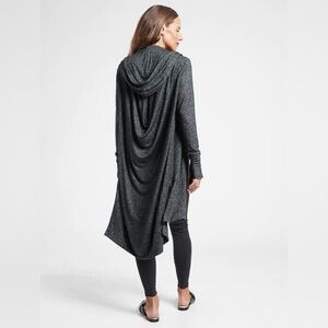 Athleta Grey Heather Harmony Athleisure Lifestyle Wrap Top With Pockets Size S